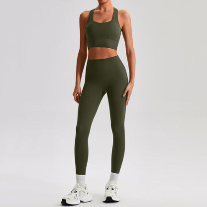 Women Yoga Fitness Set Sports Bra and Leggings