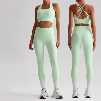 Women Yoga Fitness Set Sports Bra and Leggings