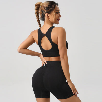 Women Yoga Outfit Set Sports Bra and High Waist Pants