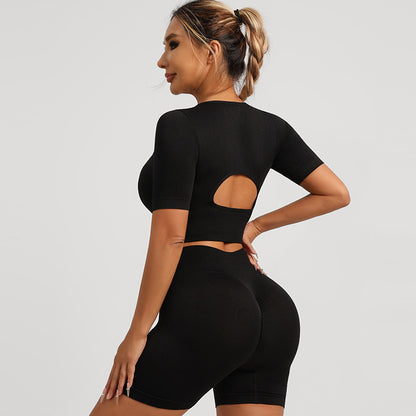 Women Yoga Outfit Set Sports Bra and High Waist Pants