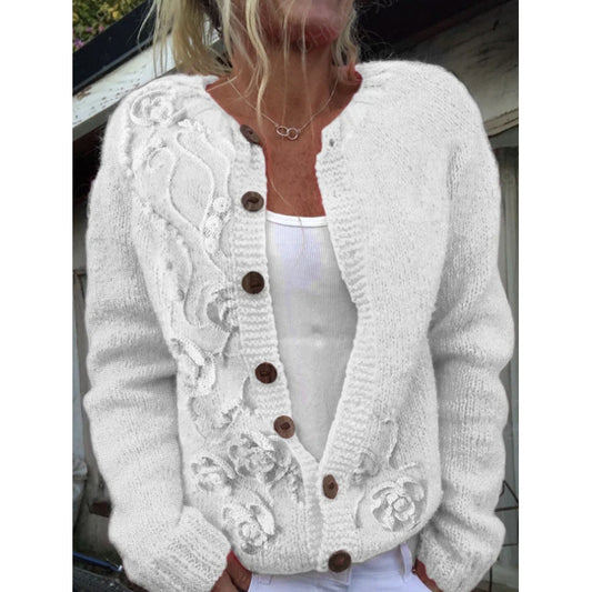 Womens 3D Digital Printed Cardigan Sweatshirt Jacket
