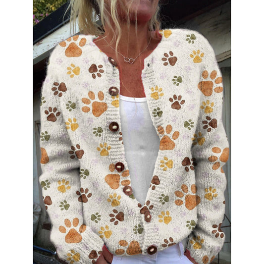Womens 3D Digital Printed Cardigan Sweatshirt Jacket