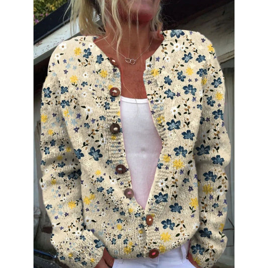 Womens 3D Digital Printed Cardigan Sweatshirt Jacket