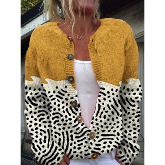 Womens 3D Digital Printed Cardigan Sweatshirt Jacket