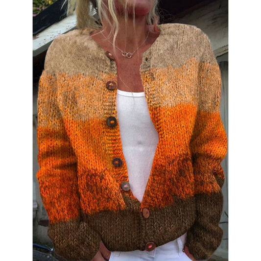 Womens 3D Digital Printed Cardigan Sweatshirt Jacket