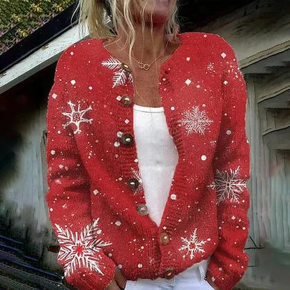 Womens 3D Digital Printed Cardigan Sweatshirt Jacket