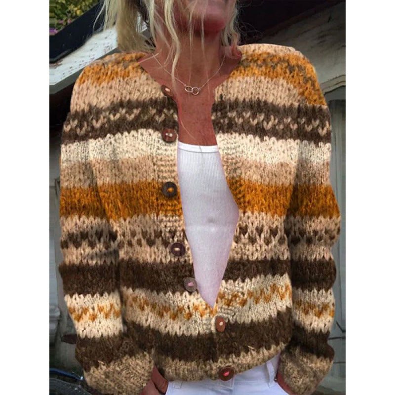 Womens 3D Digital Printed Cardigan Sweatshirt Jacket