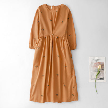 Womens 3D Print Round Neck Dress