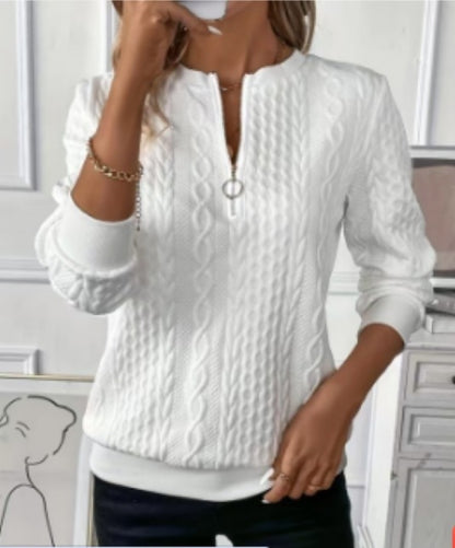 Womens 4-in-1 Zip Up Cotton Sweatshirt Pullover Casual