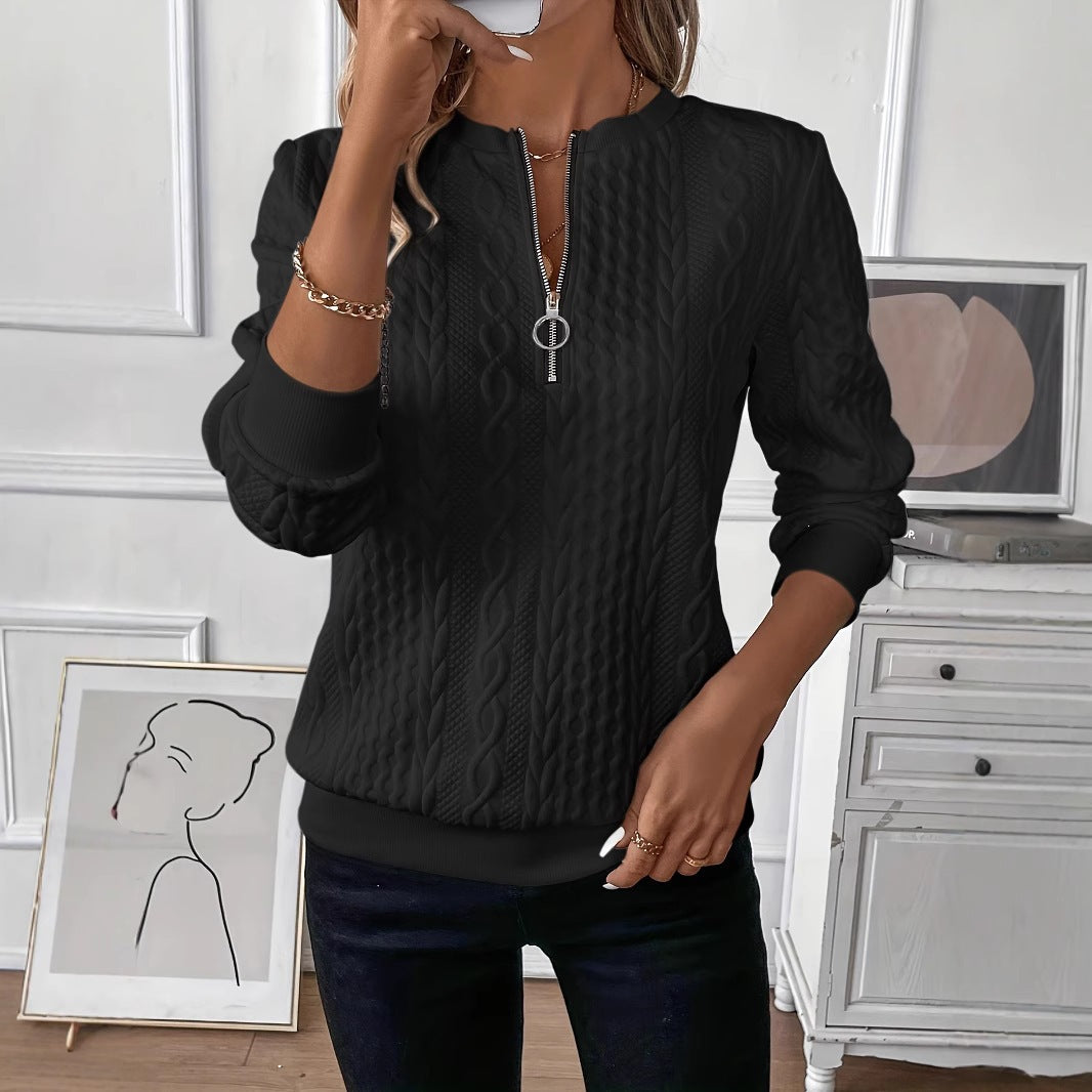Womens 4-in-1 Zip Up Cotton Sweatshirt Pullover Casual