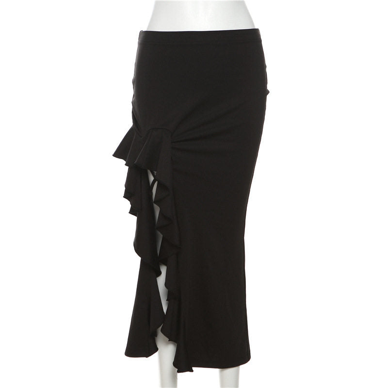 Womens A-Line Bodycon Midi Skirt