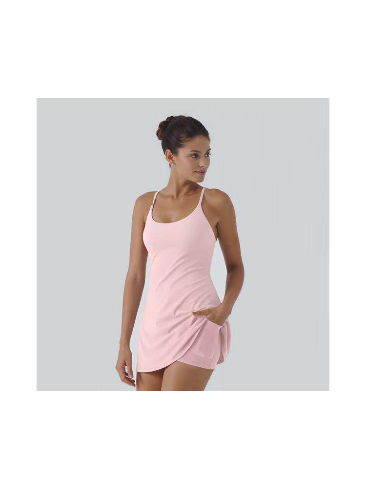 Womens A-Line Sports Dress with Removable Pads