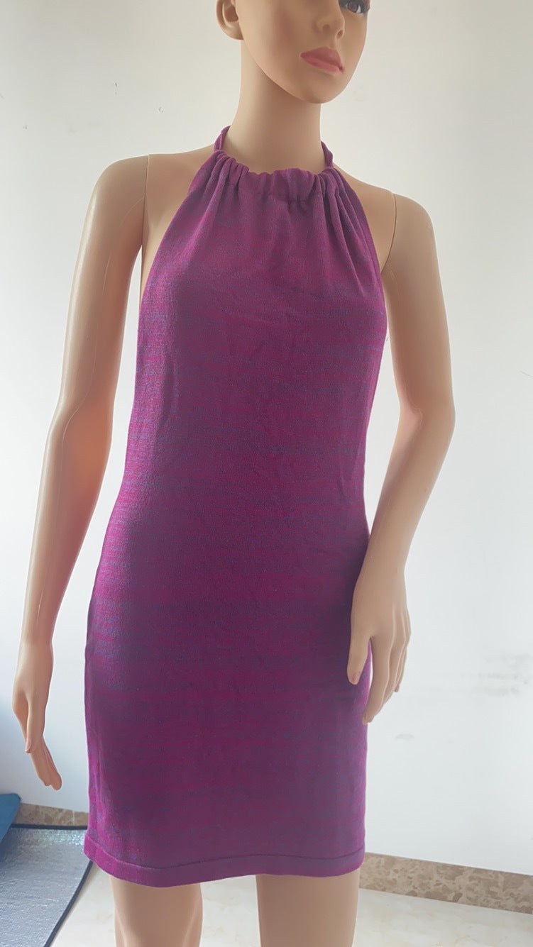 Womens Backless Bodycon Sweater Dress