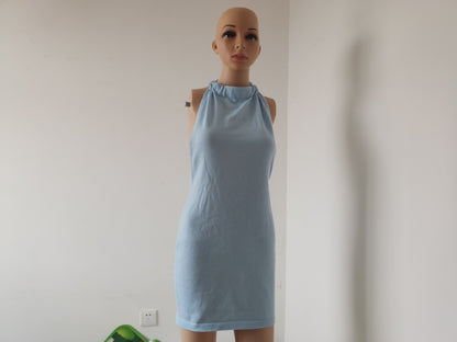 Womens Backless Bodycon Sweater Dress
