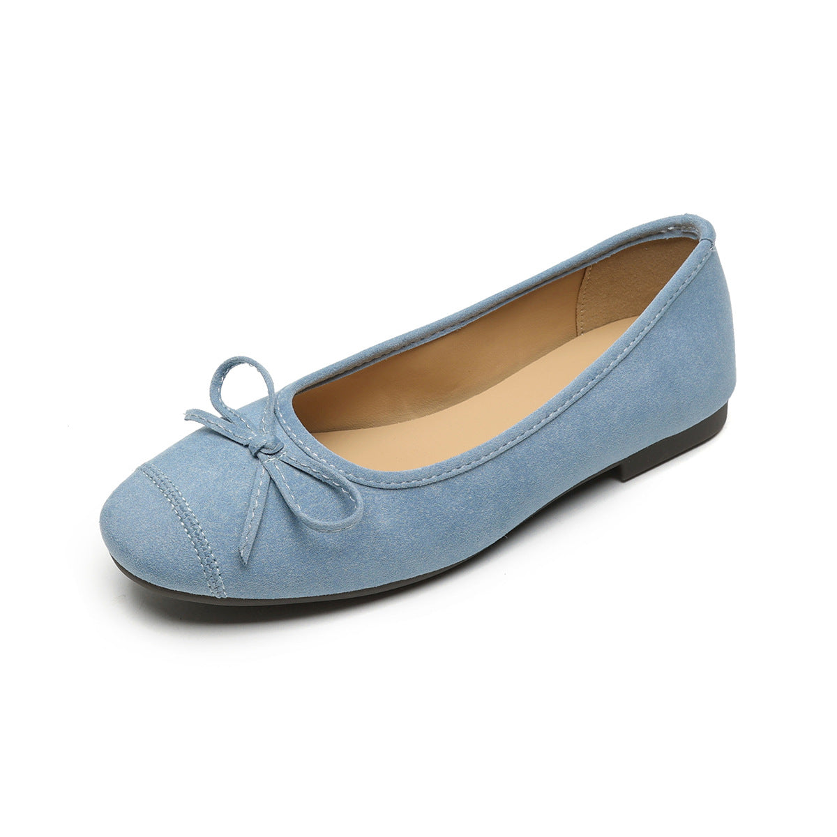 Womens Ballet Flat Shoes Bow Knot Design