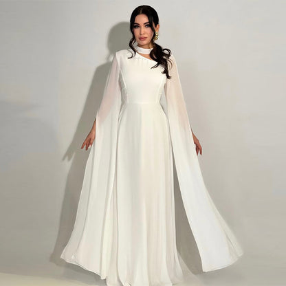 Womens Bat Sleeve Slim Fit Solid Color Dress