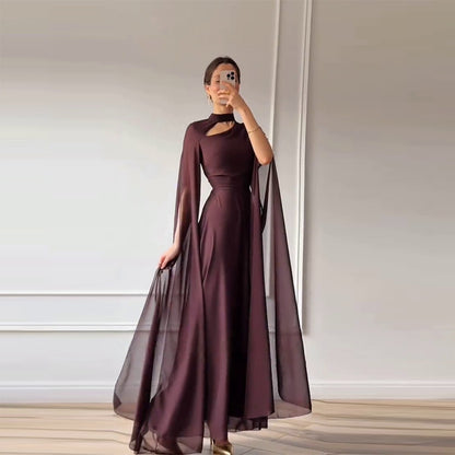 Womens Bat Sleeve Slim Fit Solid Color Dress