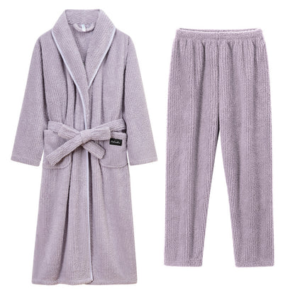 Womens Bathrobe Set