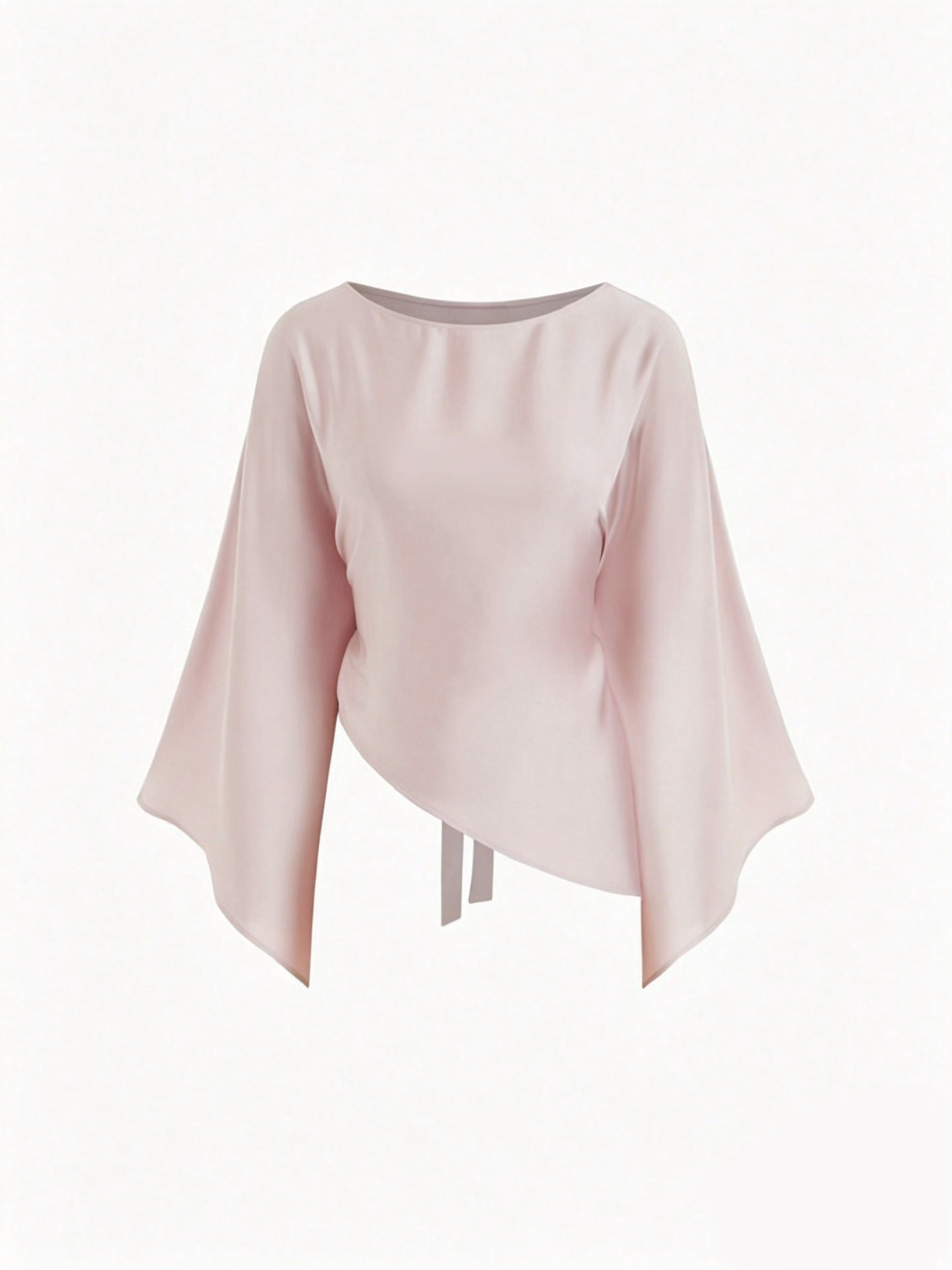 Womens Batwing Sleeve Tie Front Shirt