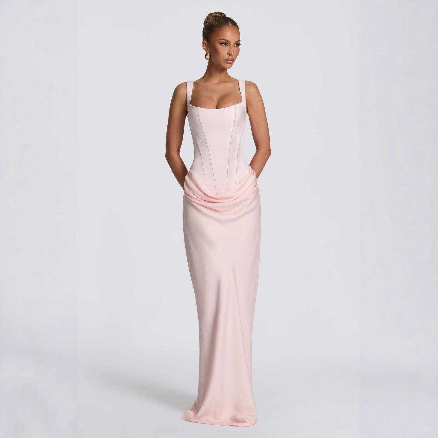 Womens Bodycon Spaghetti Strap Dress