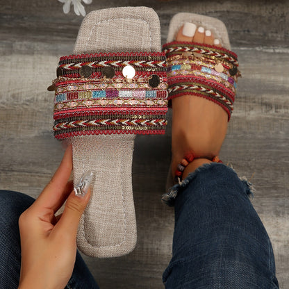 Womens Bohemian Flat Sandals