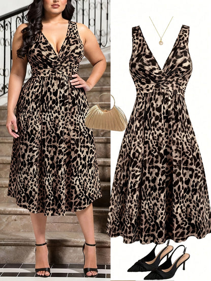Womens Bohemian Print Knit Dress