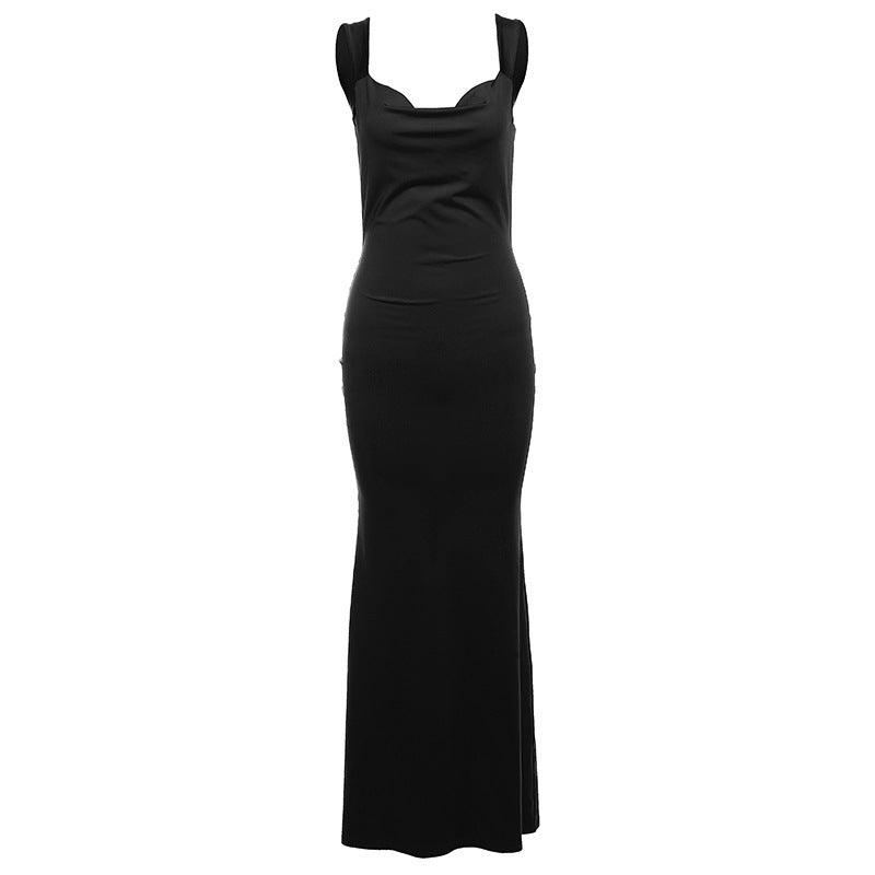 Womens Bow Backless Sheath Dress