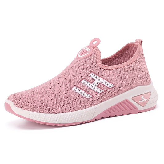Womens Breathable Flyknit Casual Sports Shoes