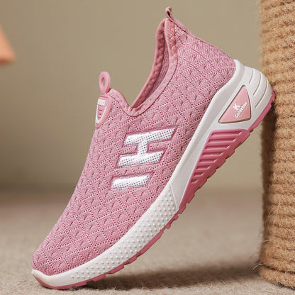 Womens Breathable Flyknit Casual Sports Shoes