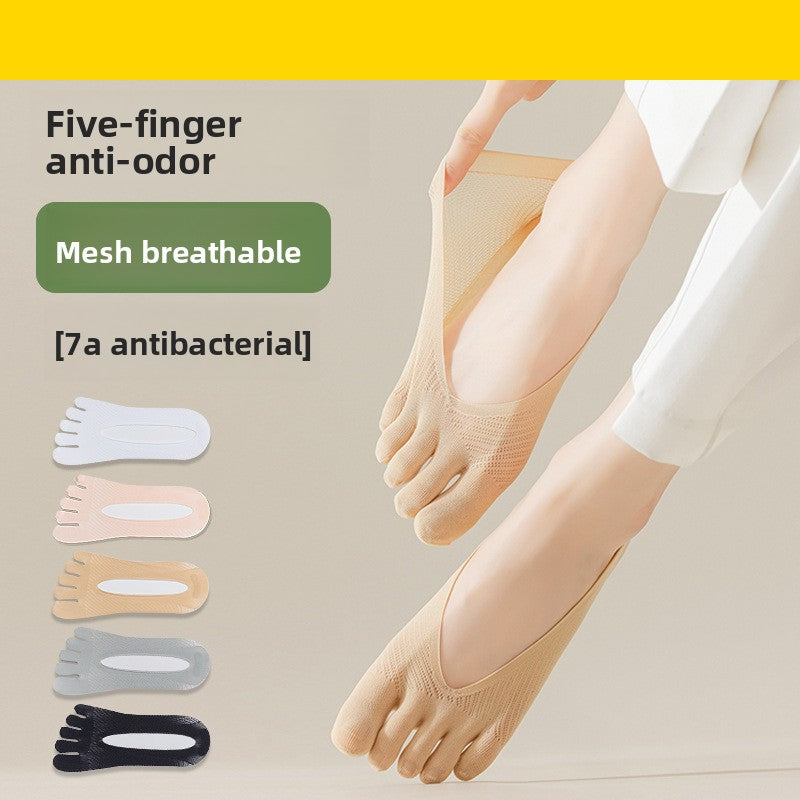 Womens Breathable Invisible Anti-Slip Socks