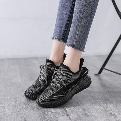 Womens Breathable Mesh Platform Sneakers