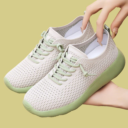 Womens Breathable Mesh Slip-On Flat Shoes