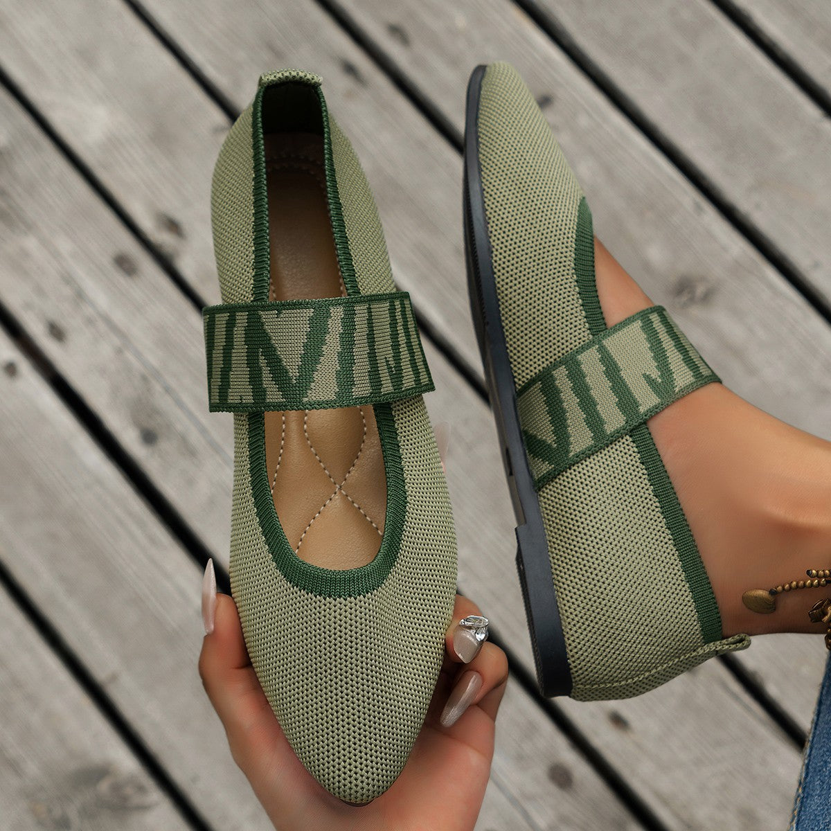 Womens Breathable Slip-On Loafers