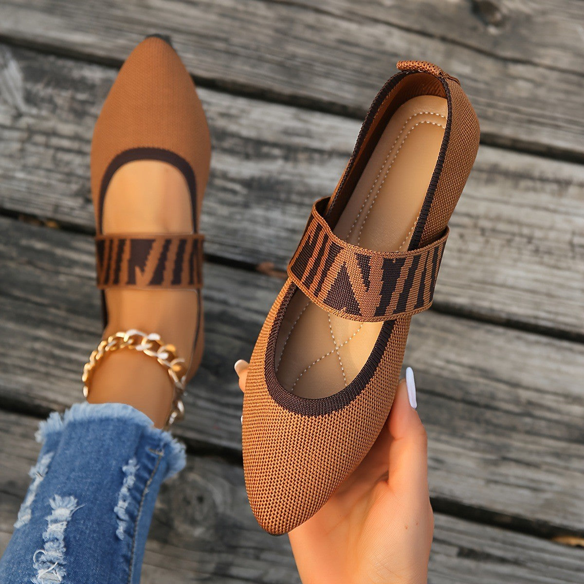 Womens Breathable Slip-On Loafers