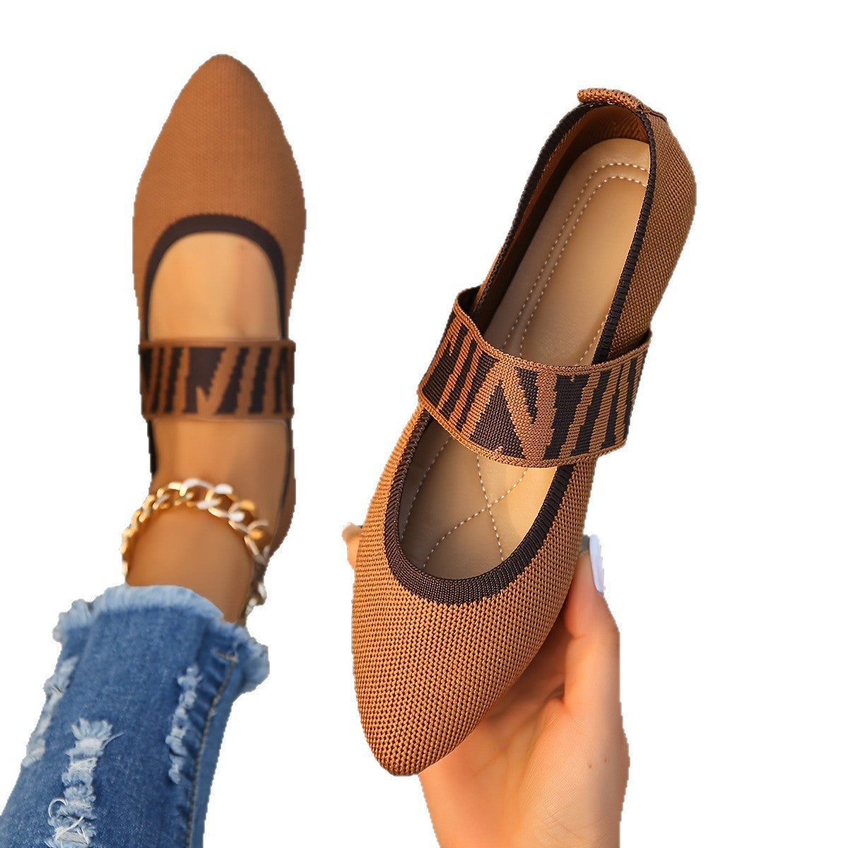 Womens Breathable Slip-On Loafers