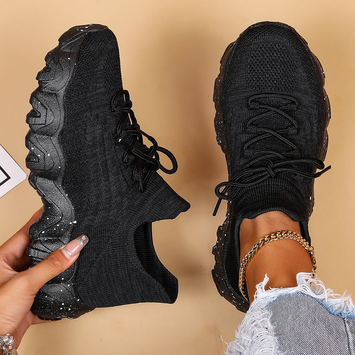 Womens Breathable Slip On Sports Shoes