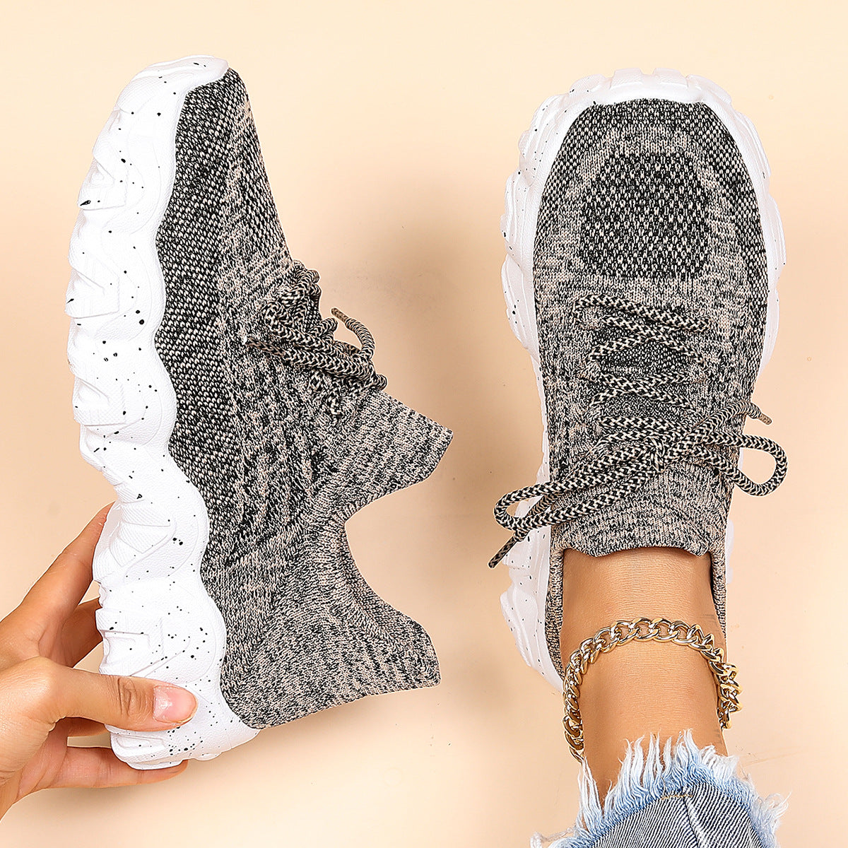 Womens Breathable Slip On Sports Shoes