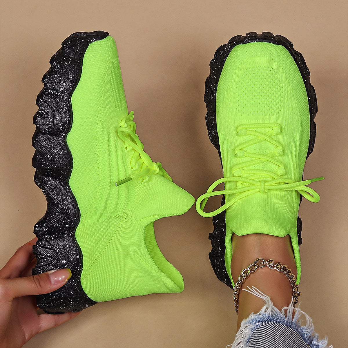 Womens Breathable Slip On Sports Shoes