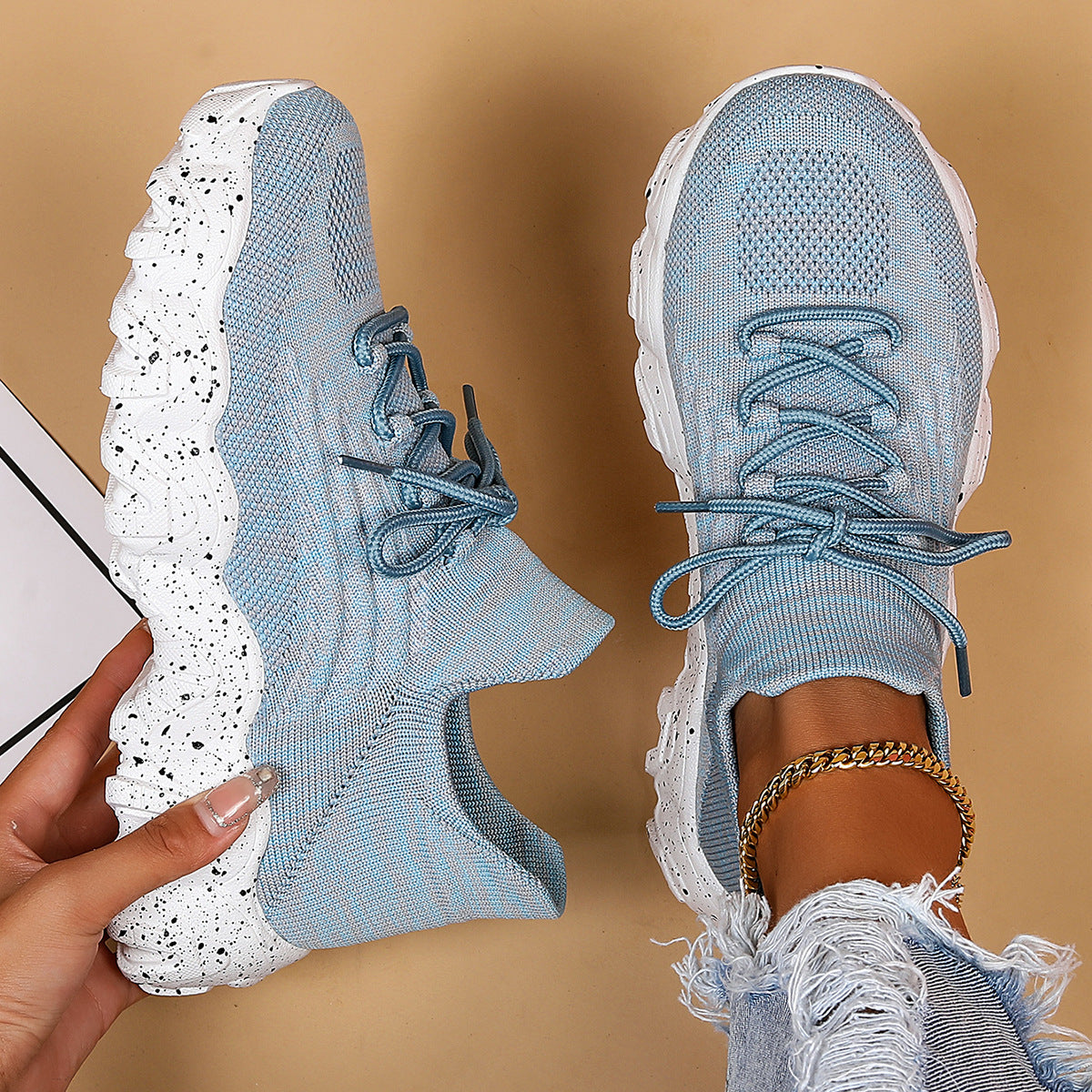 Womens Breathable Slip On Sports Shoes