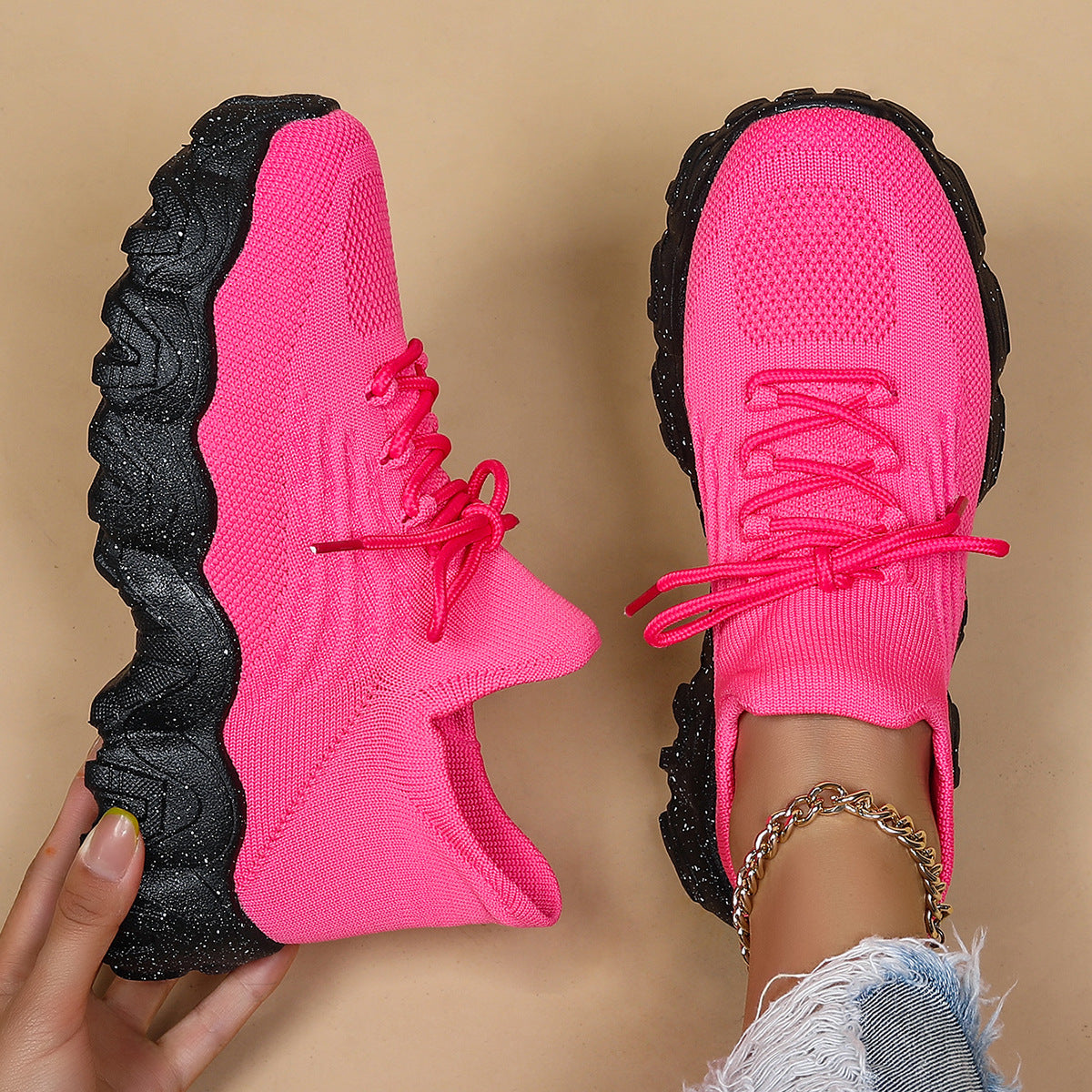Womens Breathable Slip On Sports Shoes