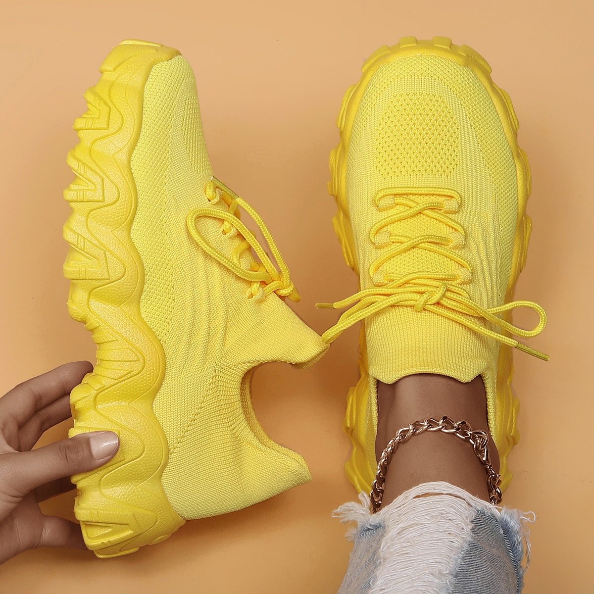 Womens Breathable Slip On Sports Shoes