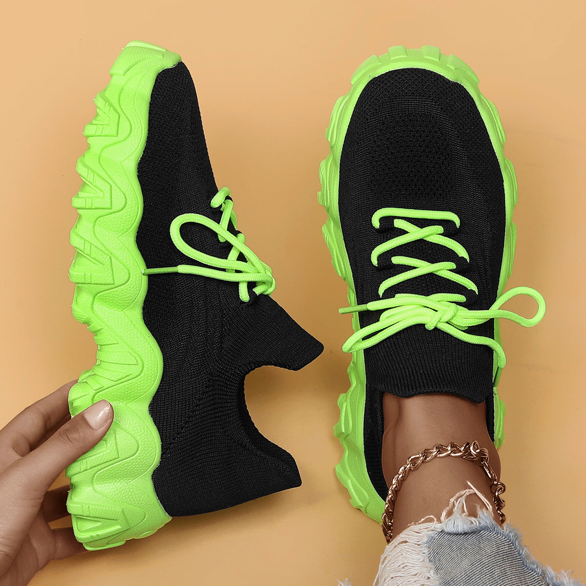 Womens Breathable Slip On Sports Shoes