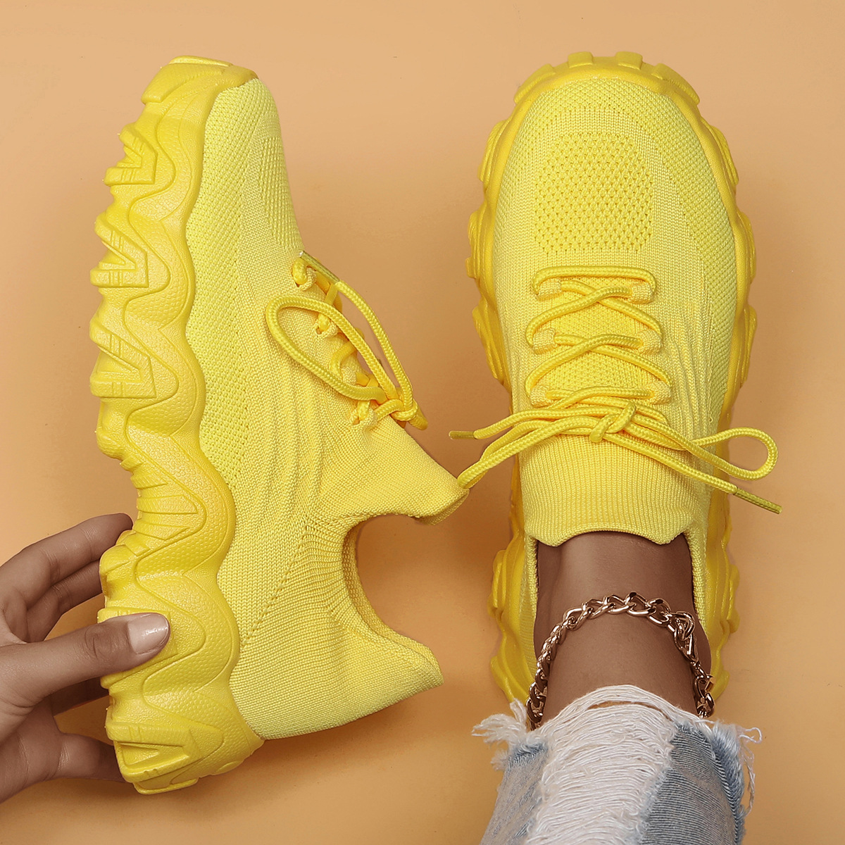 Womens Breathable Slip On Sports Shoes