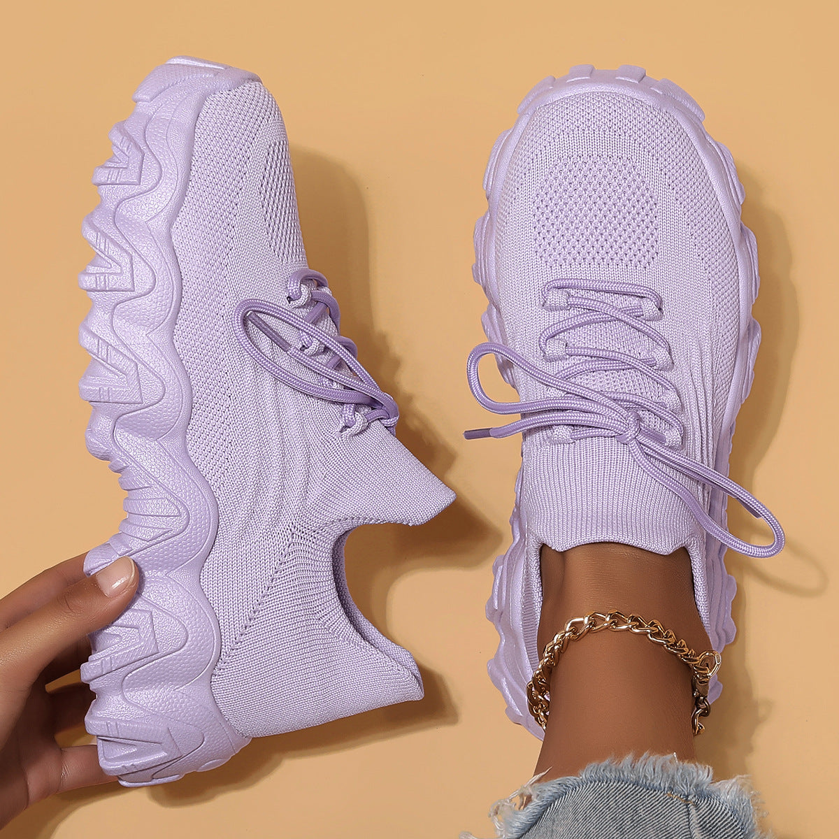 Womens Breathable Slip On Sports Shoes