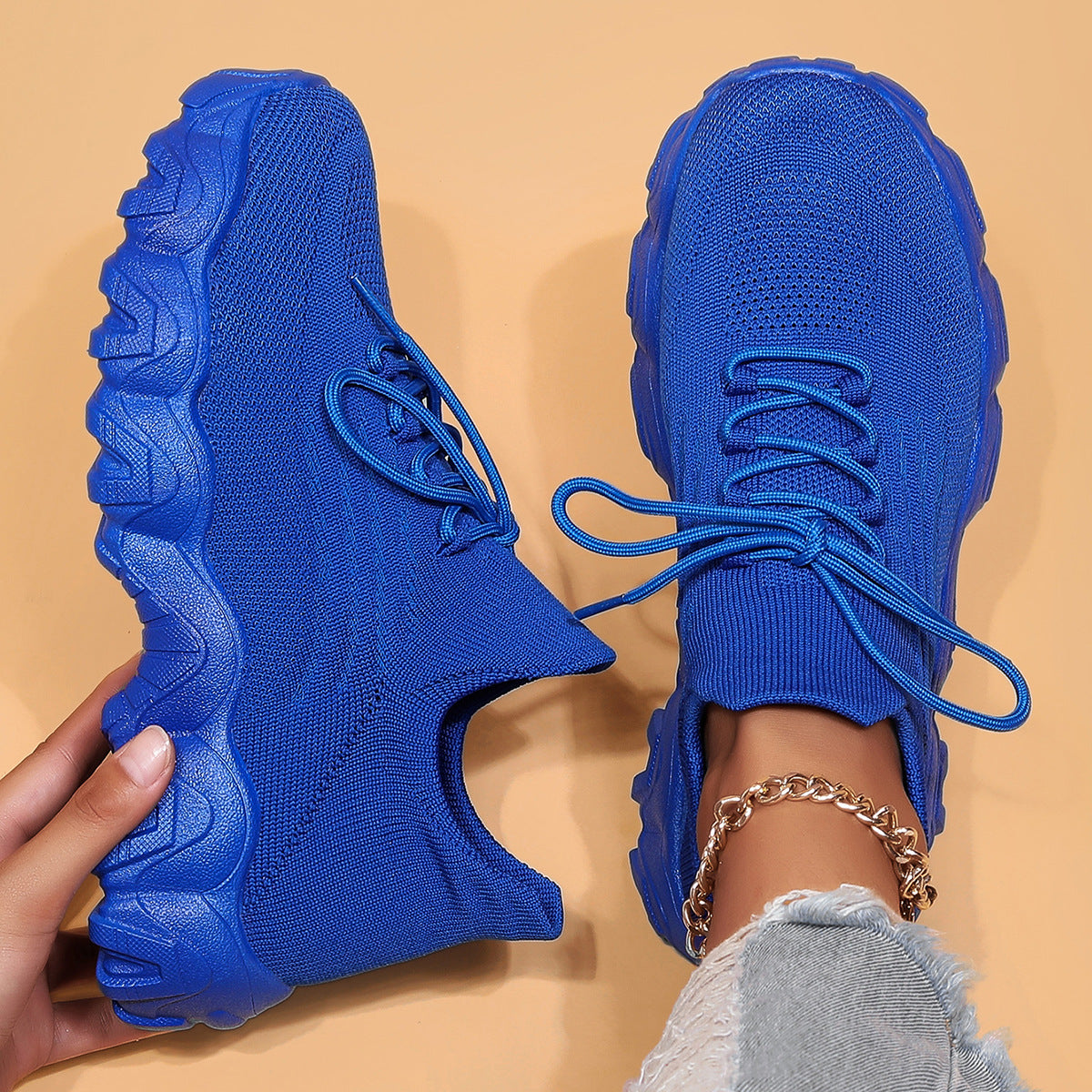 Womens Breathable Slip On Sports Shoes