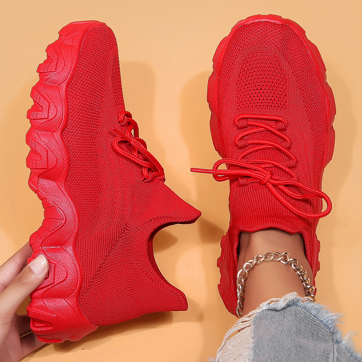 Womens Breathable Slip On Sports Shoes
