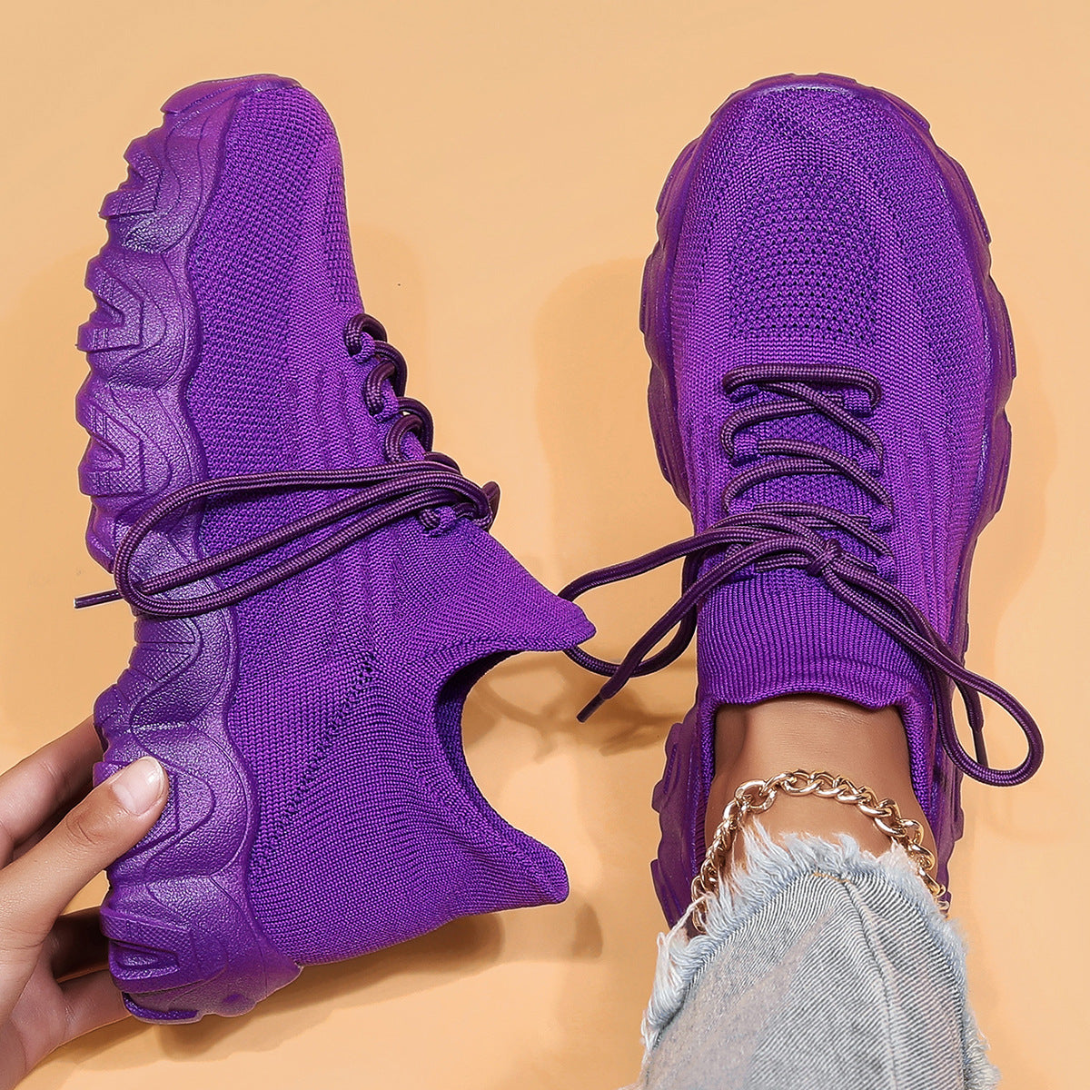 Womens Breathable Slip On Sports Shoes