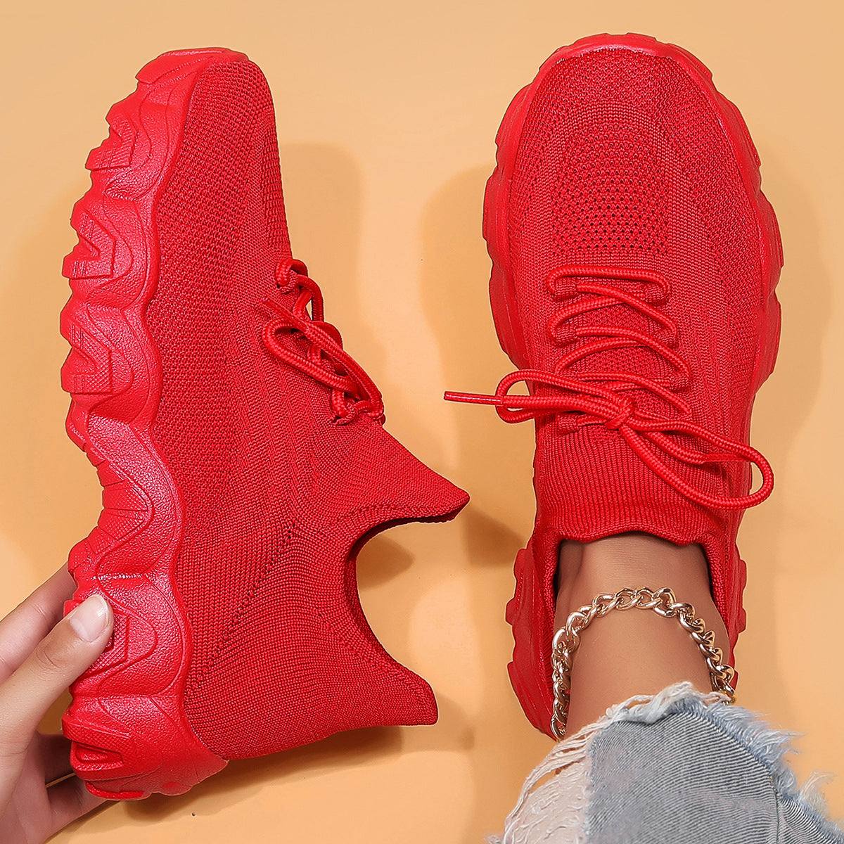 Womens Breathable Slip On Sports Shoes