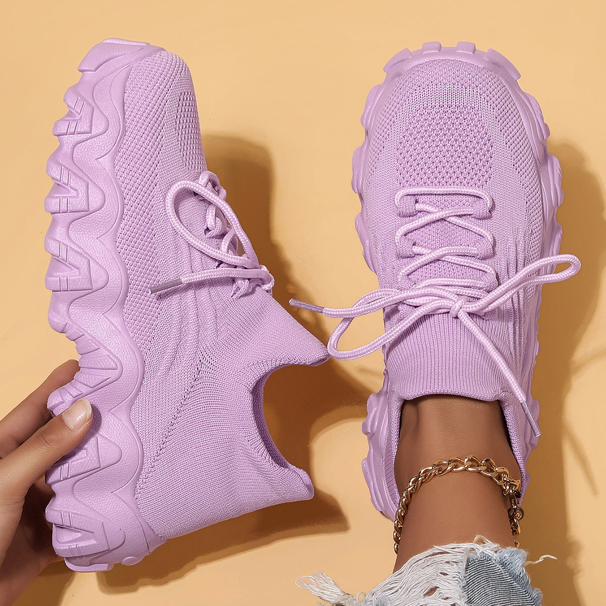 Womens Breathable Slip On Sports Shoes