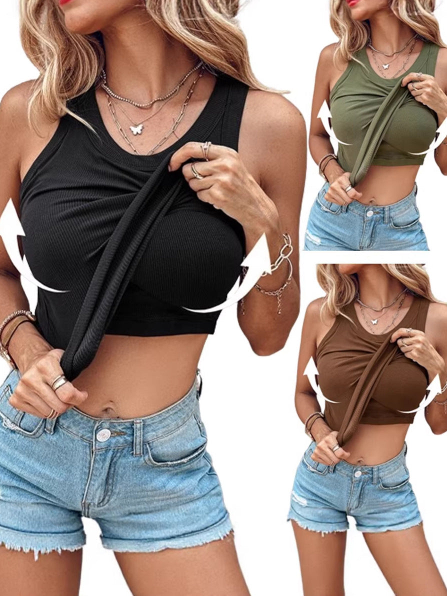 Womens Built-in Bra Tank Top